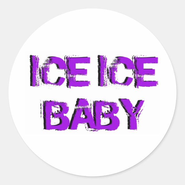 SkateChick Ice Ice Baby Runder Aufkleber (Vorderseite)