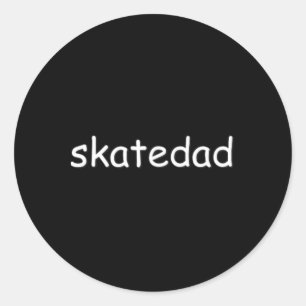 Skatedad-Design für Väter, die Skateboard fahren  Runder Aufkleber