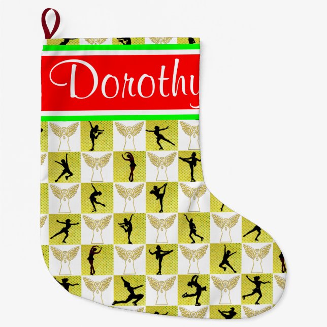 SKATEN ANGEL PERSONALISIERT CHRISTMAS STRUMPF GROßER WEIHNACHTSSTRUMPF (Vorderseite)