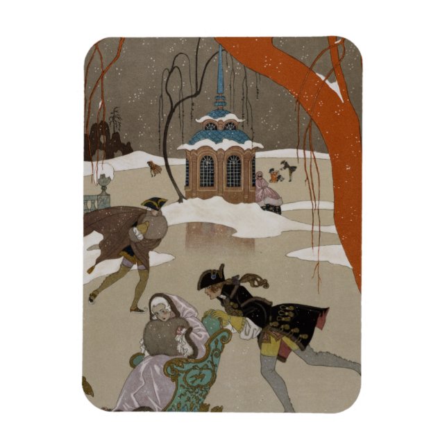 Skaten auf dem Frostsee Magnet (Vertikal)