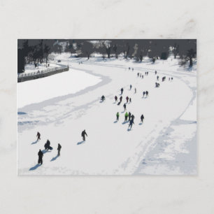 Skaten auf dem Rideau-Kanal - Postkarte