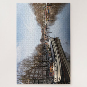 Skaten auf den Kanälen von Amsterdam Winter 2021