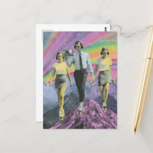 Skaten auf der Bergkette Surreal Postkarte