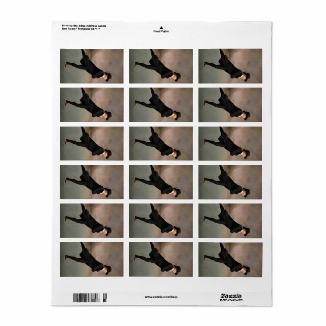 Skaten auf Duddingston Loch von Henry Raeburn Adressaufkleber (Vorne)
