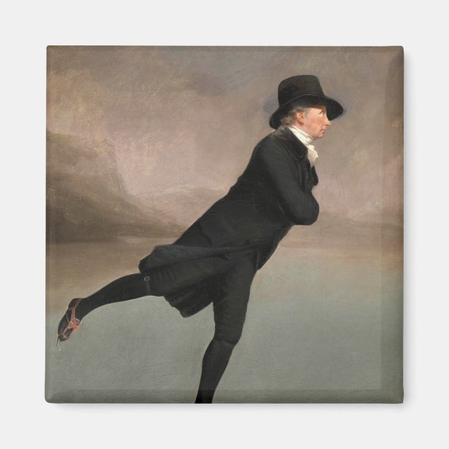 Skaten auf Duddingston Loch von Henry Raeburn Magnet (Vorne)