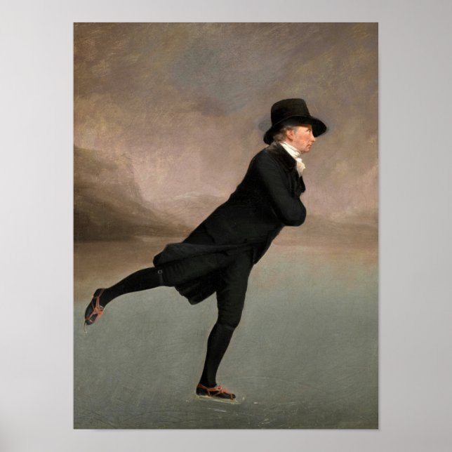 Skaten auf Duddingston Loch von Henry Raeburn Poster (Vorne)