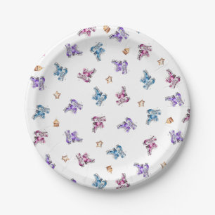 Skaten Birthday Plate, Ice-Skaten-Party Pappteller
