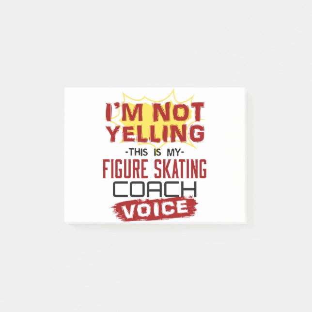 Skaten Coach Voice Funny Abbildung Skater Coach Post-it Klebezettel (Vorderseite)