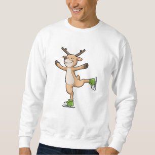 Skaten des Hirsches bei Eis mit Eiswürfel Sweatshirt