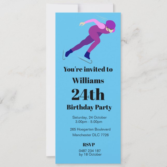 Skaten Einladung (Vorderseite)