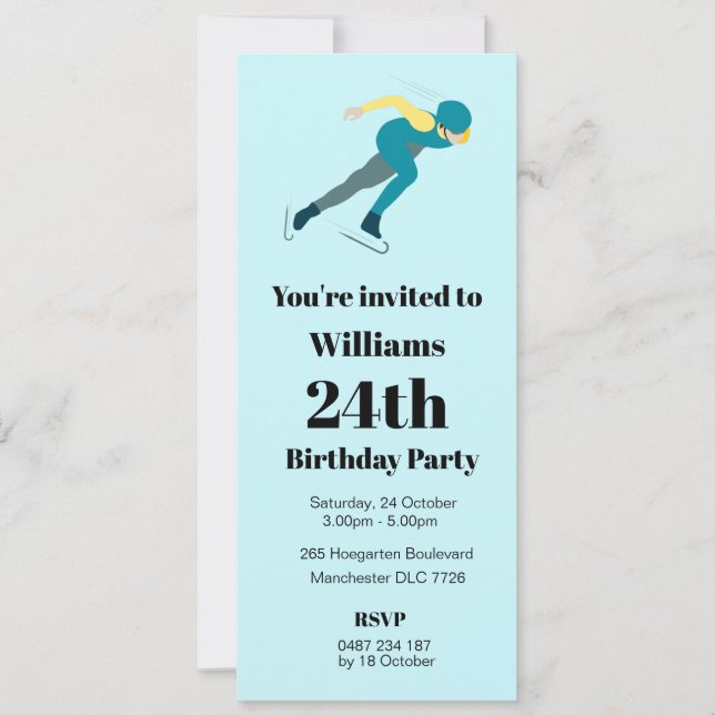 Skaten Einladung (Vorderseite)