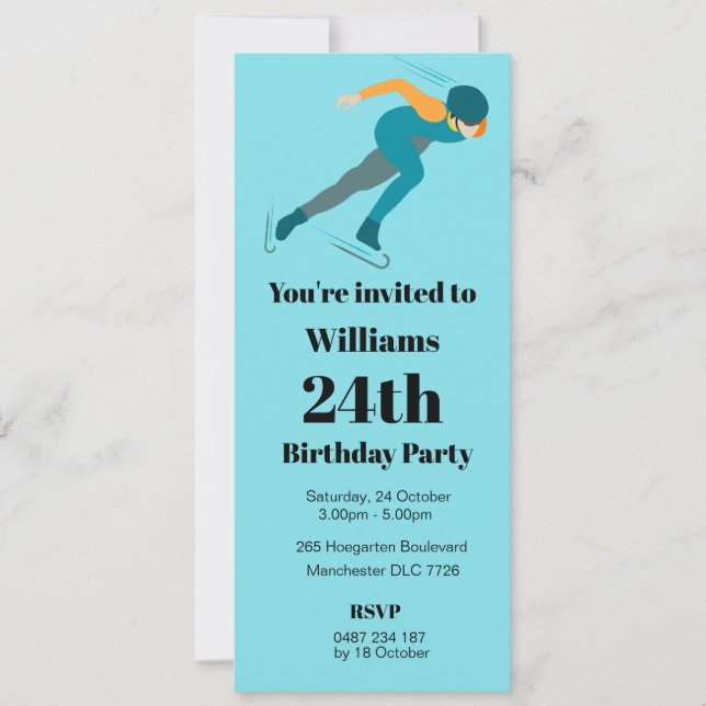 Skaten Einladung (Vorderseite)