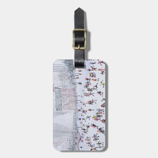 Skaten-Eisbahn Central Park New York 1994 Gepäckanhänger (Vorderseite vertikal)