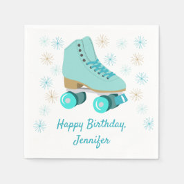 Skaten für aquamarine Skate-Grafikwalzen Serviette