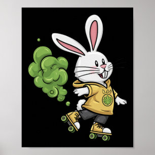 Skaten Illustration Desi für niedliche Ostersonnen Poster