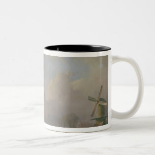 Skaten in Holland Zweifarbige Tasse