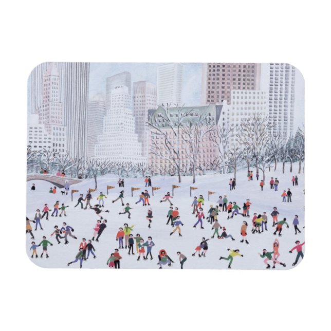 Skaten Rink Central Park New York 1994 Magnet (Horizontal)