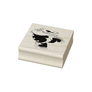Skaten Santa Gummistempel