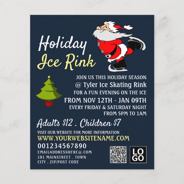 Skaten Santa, Holiday Ice Rink, Festivals Flyer (Vorne)