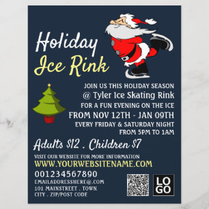 Skaten Santa, Holiday Ice Rink, Festivals Flyer