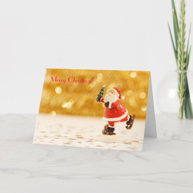 Skaten Santa X-mas Feiertagskarte (Vorderseite)