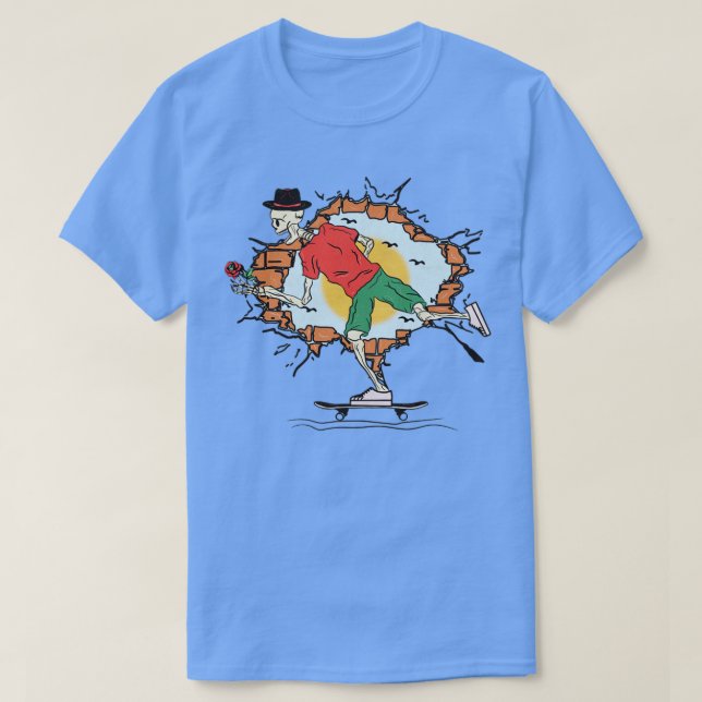 Skaten Skeleton T-Shirt (Design vorne)