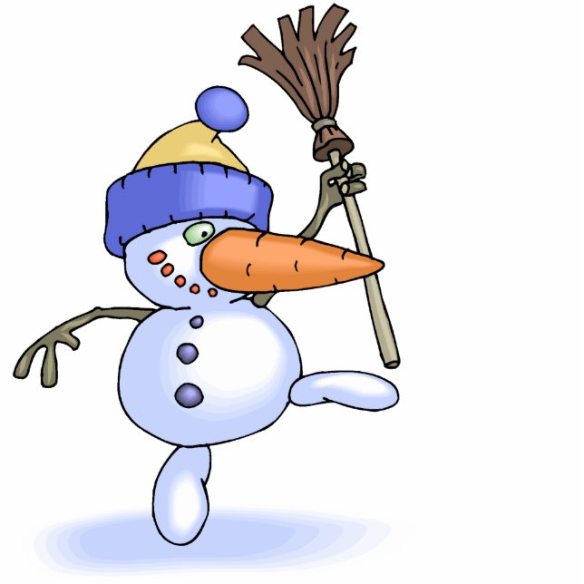 Skaten Snowman Fotoskulptur (Vorne)