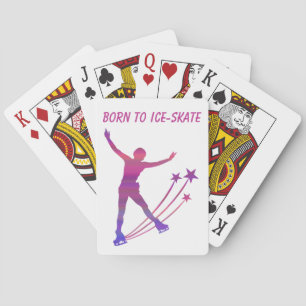 Skaten-Spielkarten für Eis - Geboren zum Skate Spielkarten