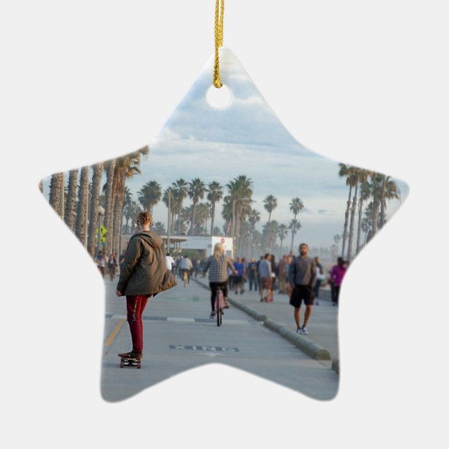 Skaten zu Venedig-Strand Keramik Ornament (Vorne)