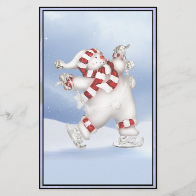 SkatenSnowman stationär Briefpapier (Vorderseite)