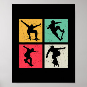 Skatepark Skater Designs Jungen Skateboarding Skat Poster