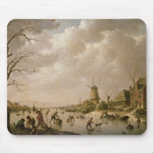 Skater auf einem gefrorenen Kanal, 1779 Mousepad