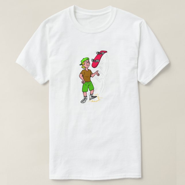 Skater Boy Skateboard Skateboard Kind T-Shirt (Design vorne)