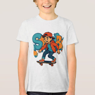Skater Boy Street Style – Urbaner Graffiti Cartoon Tri-Blend Shirt