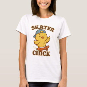 Skater Chick - Niedlich Street Style T-Shirt