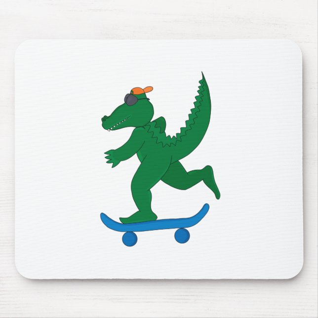 Skater Crocodile Mousepad (Vorne)
