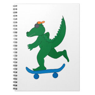 Skater Crocodile Notizblock