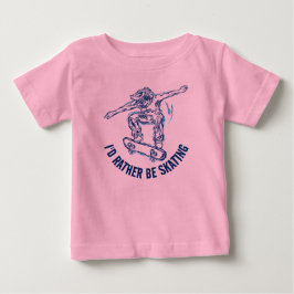 Skater, der mitten in der Luft fährt, statt Skaten Baby T-shirt