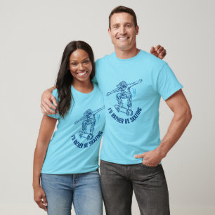 Skater, der mitten in der Luft fährt, statt Skaten T-Shirt