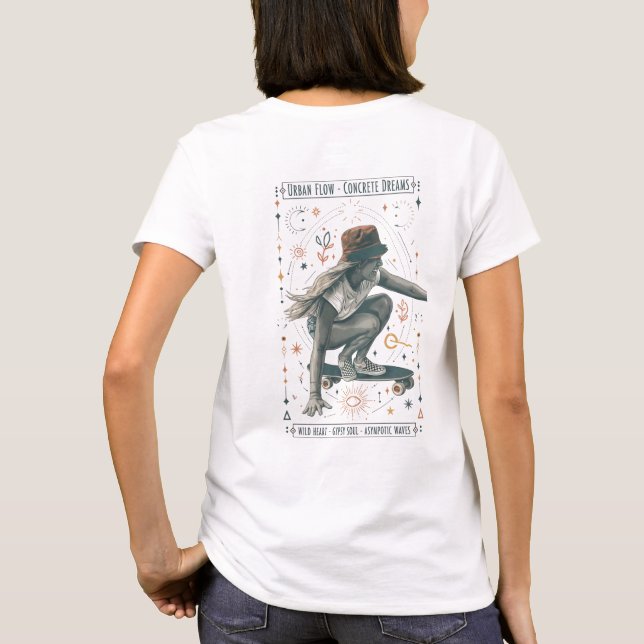 Skater Dreams Aesthetic Graphic T-Shirt (Rückseite)