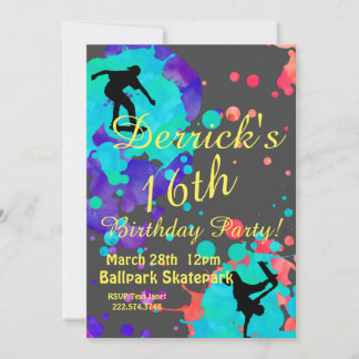 Skater Einladung zum Geburtstag