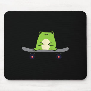Skater Frosch Kaulquappe Amphibie Skateboard fahre Mousepad