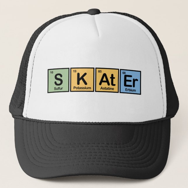 Skater gemacht von den Elementen Truckerkappe (Vorderseite)