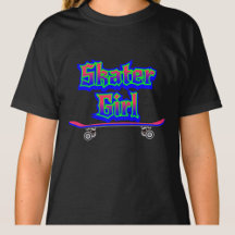 Skater Girl Blue Pink Graffiti Glow Skateboard    