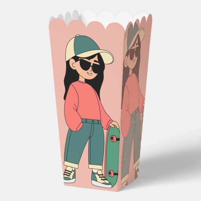 Skater Girl Pop Box Geschenkschachtel (Vorderseite)
