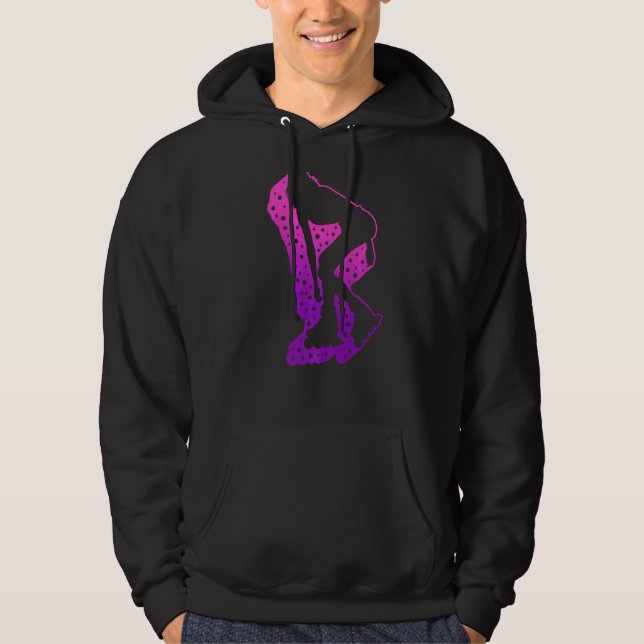 Skater Girl Rollerblading Women's Skate Roller Rol Hoodie (Vorderseite)