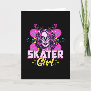 Skater Girl Sk8 Skateboard Girls Skaten Gift Karte