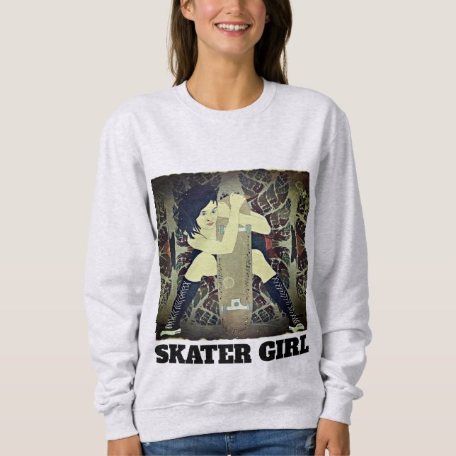 SKATER GIRL SKATEBOARD T - Shirt (Vorderseite)
