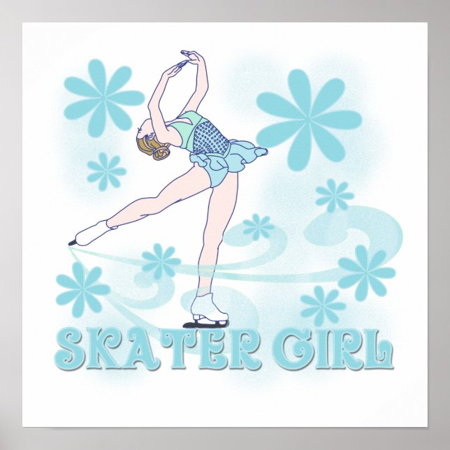 Skater Girl Tshirts und Geschenke Poster (Vorne)