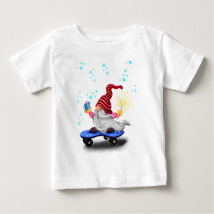 Skater Gnome Christmas Baby T - Shirt